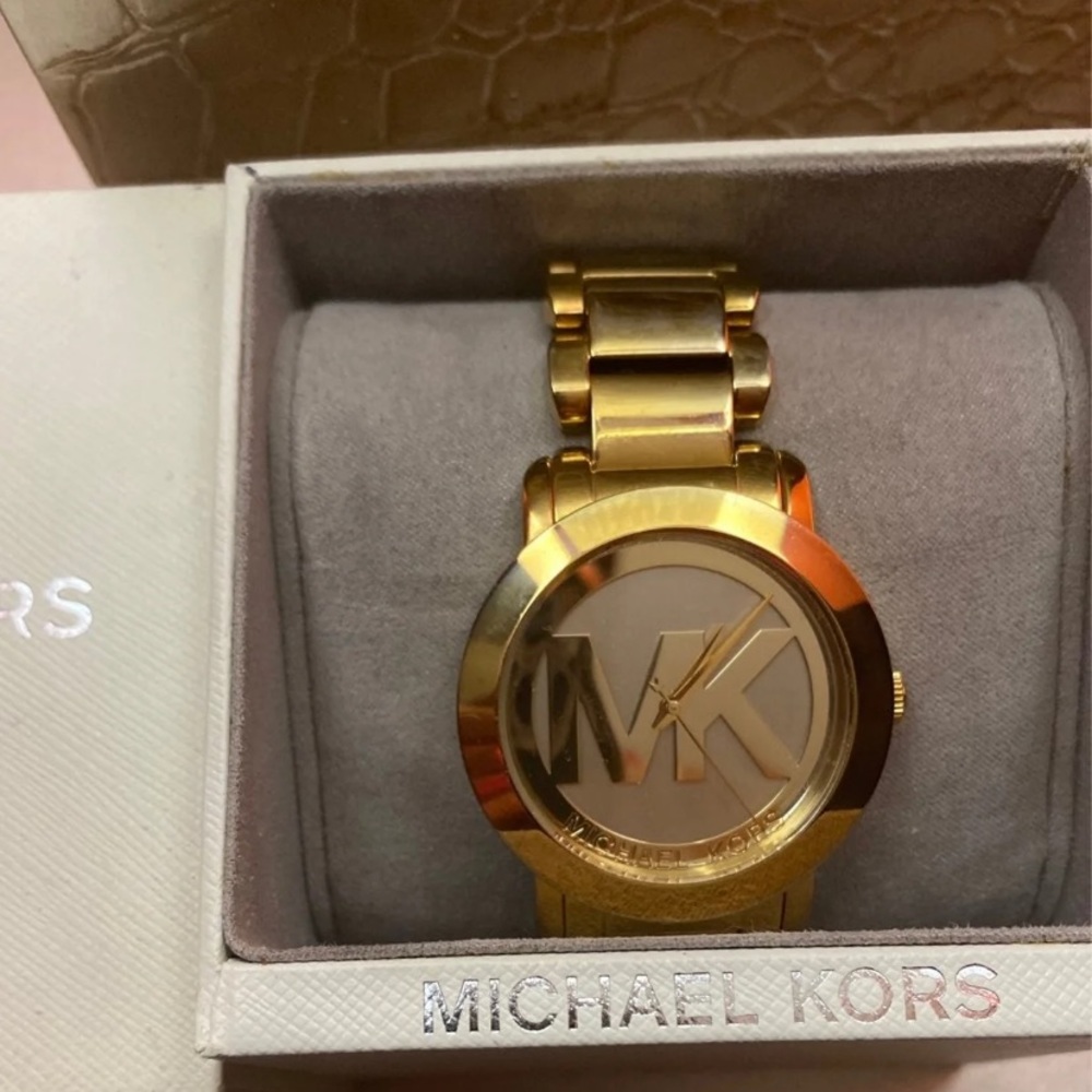 MK gold plated watch